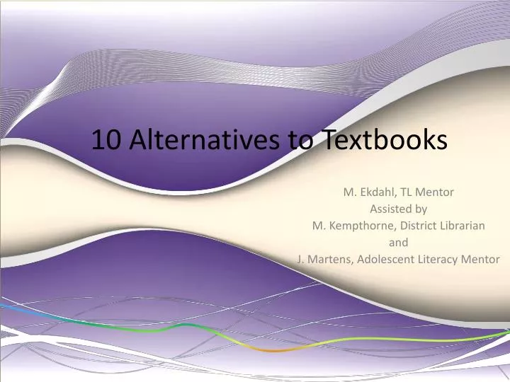 10 alternatives to textbooks