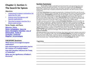 chapter 2 section 1 the search for spices