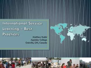 International Service Learning – Best Practices