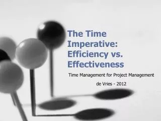 The Time Imperative: Efficiency vs. Effectiveness