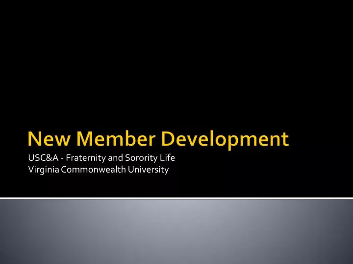 new member development