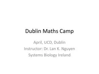 Dublin Maths Camp