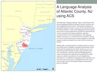 A Language Analysis of Atlantic County, NJ using ACS