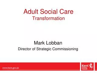 Adult Social Care Transformation