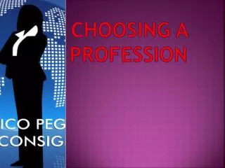 Choosing a profession