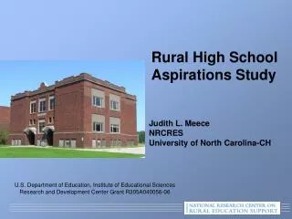Judith L. Meece NRCRES University of North Carolina-CH