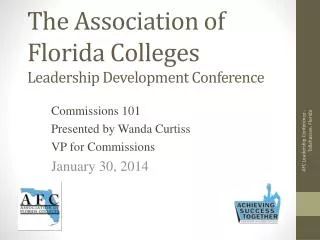 The Association of Florida Colleges Leadership Development Conference