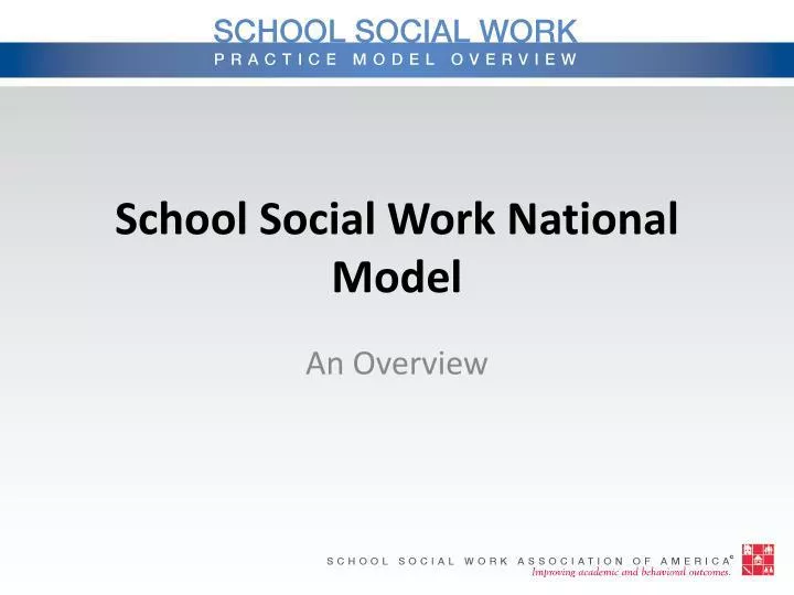 school social work national model