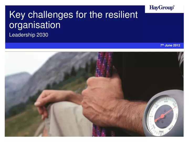 key challenges for the resilient organisation
