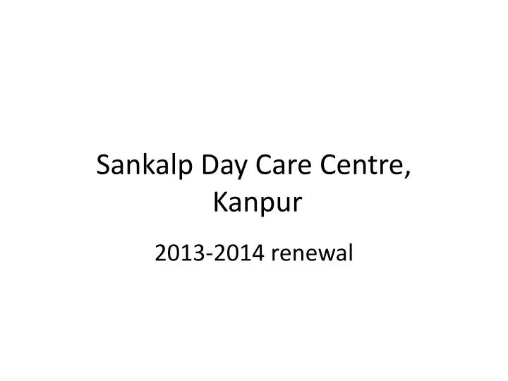 sankalp day care centre kanpur