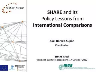 SHARE and its Policy Lessons from International Comparisons