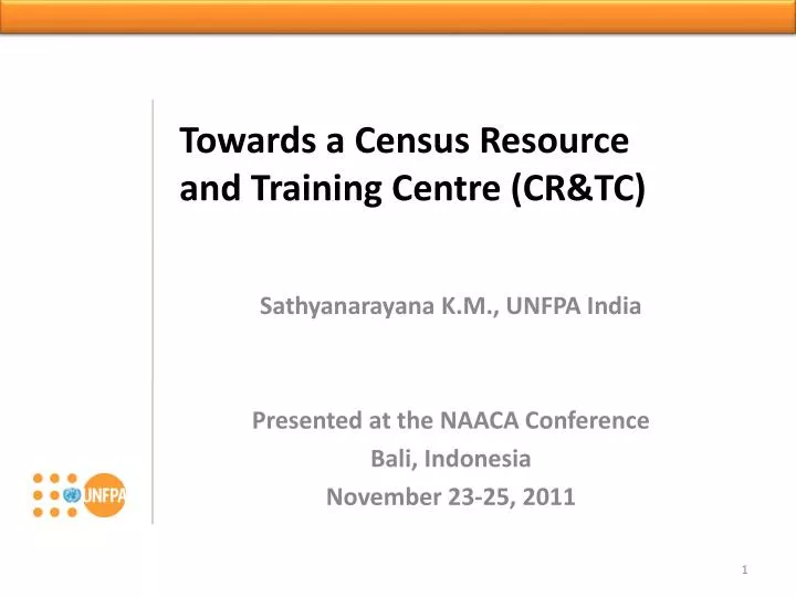 towards a census resource and training centre cr tc