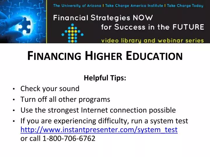 financing higher education