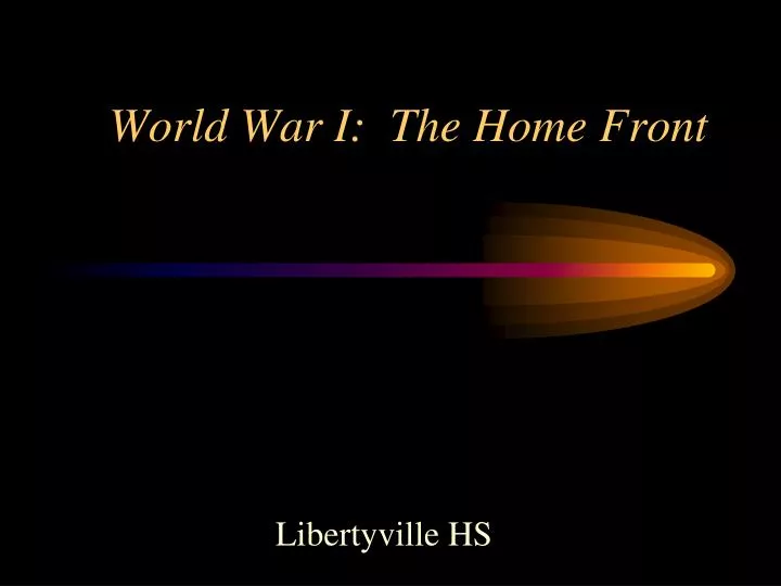 world war i the home front