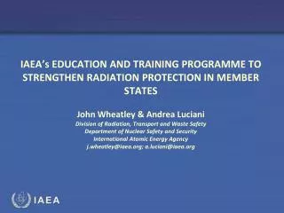 IAEA Statutory Safety Functions