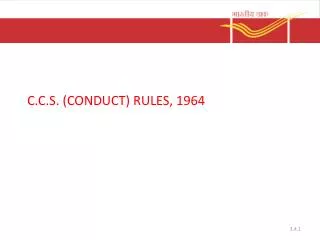 C.C.S. (CONDUCT) RULES, 1964