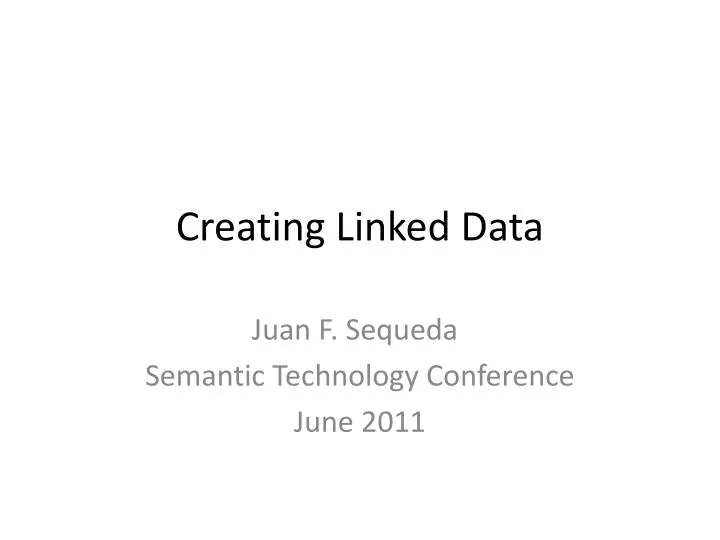 creating linked data