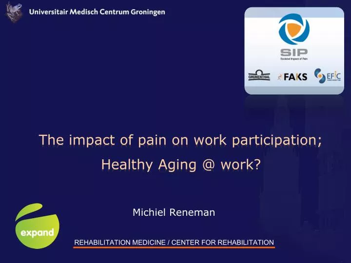 the impact of pain on work participation healthy aging @ work