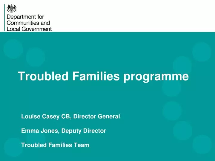 troubled families programme