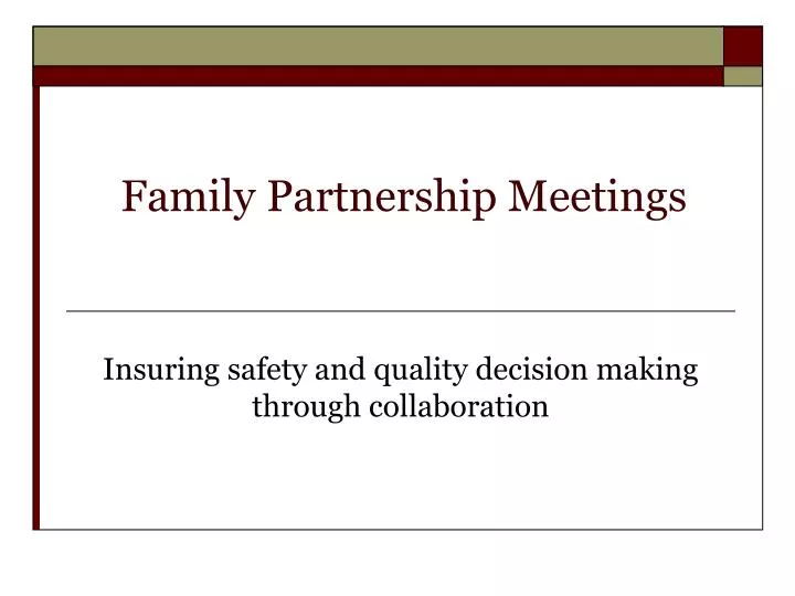 family partnership meetings