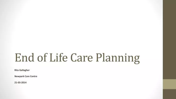 end of life care planning
