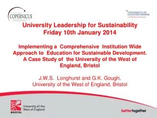 A Comprehensive Institution Wide Approach to Education for Sustainable Development