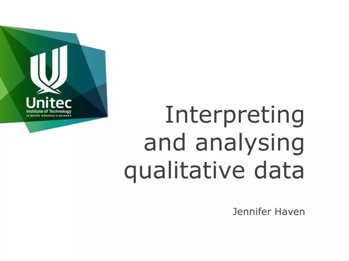 interpreting and analysing qualitative data