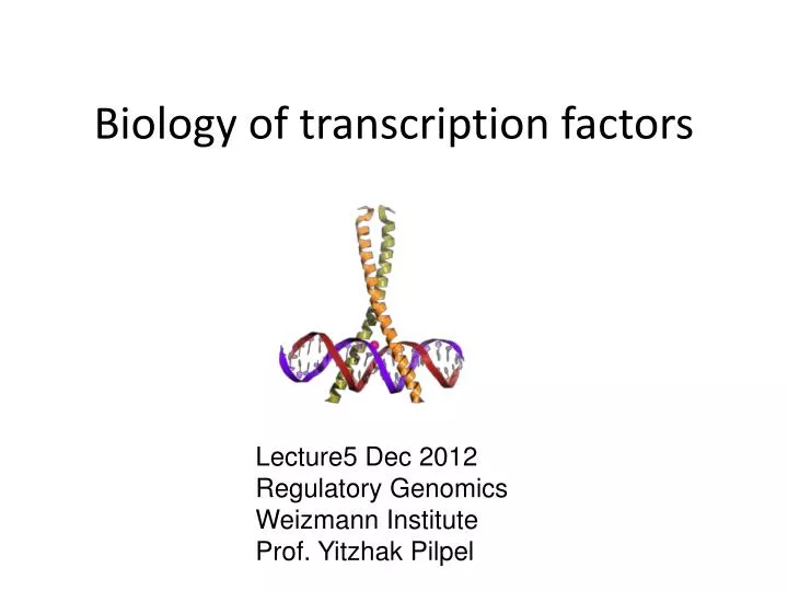 biology of transcription factors