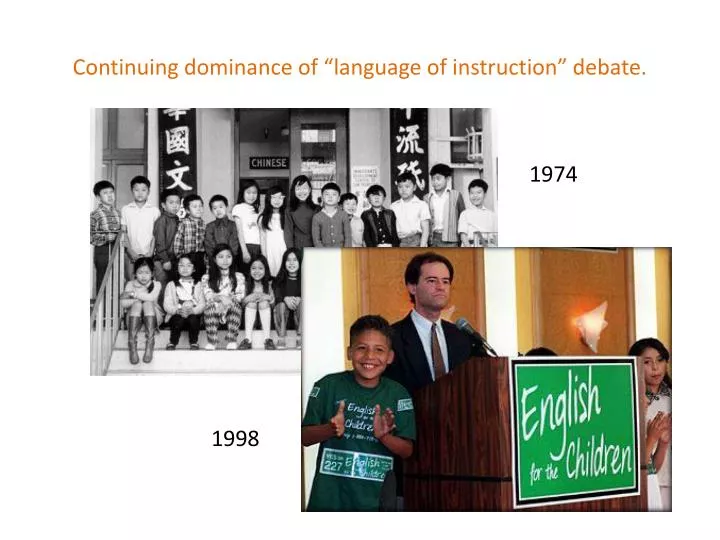 continuing dominance of language of instruction debate