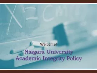 Niagara University Academic Integrity Policy