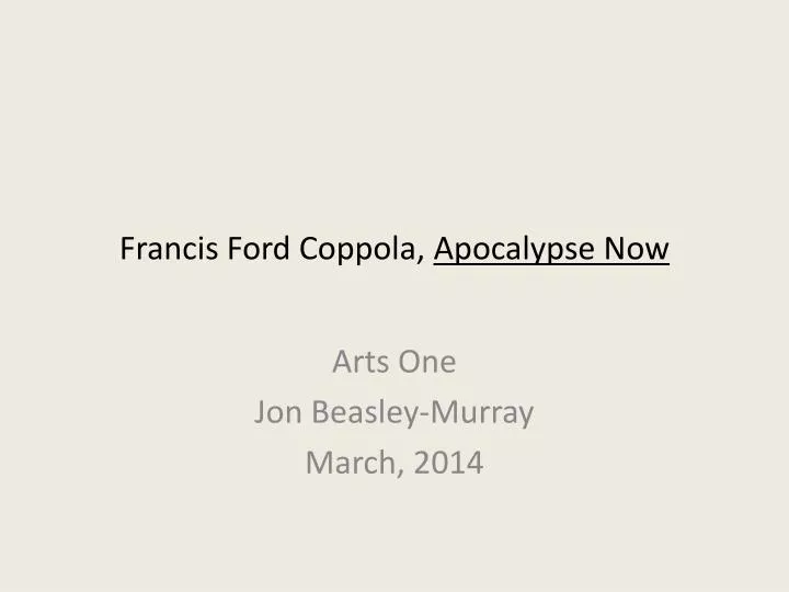 francis ford coppola apocalypse now