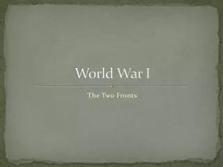 World War I