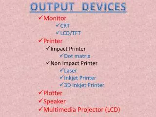 OUTPUT DEVICES