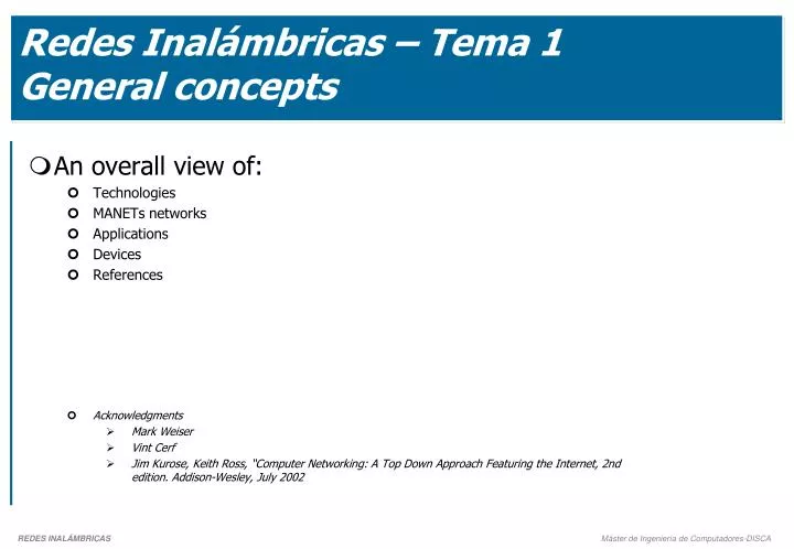 redes inal mbricas tema 1 general concepts