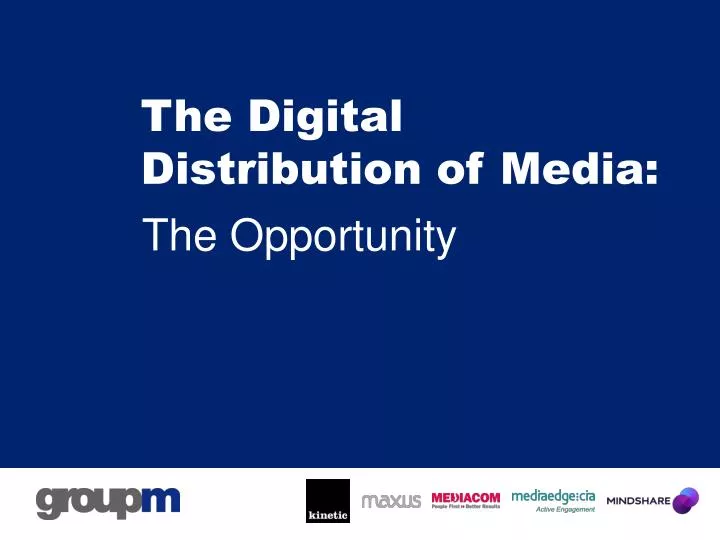 the digital distribution of media