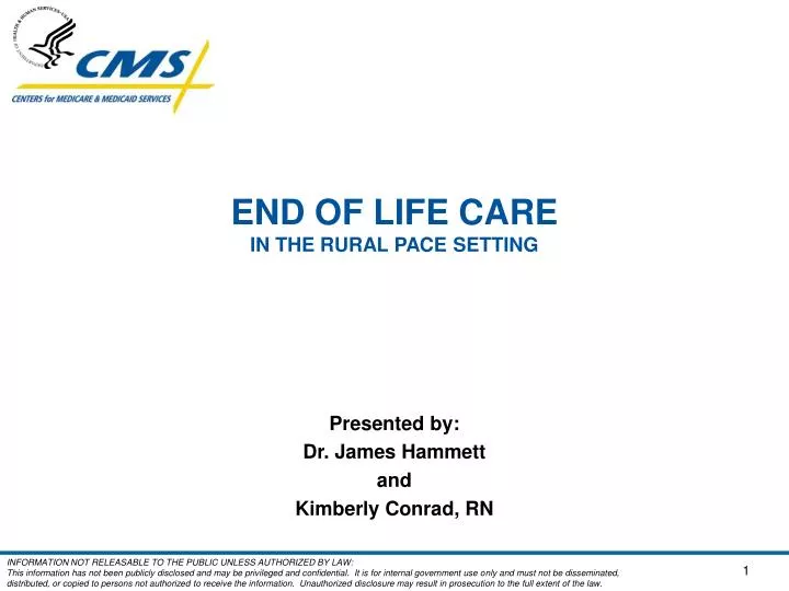 end of life care in the rural pace setting