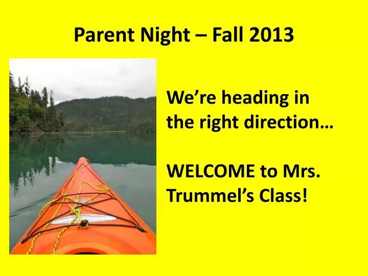 parent night fall 2013