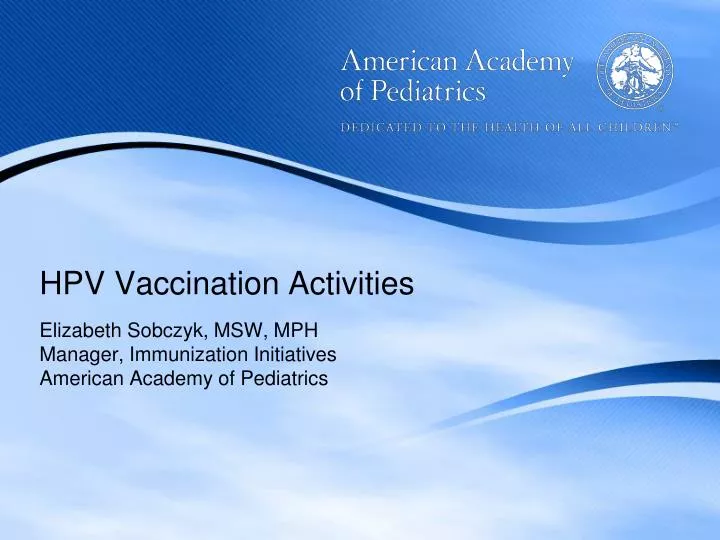 hpv vaccination activities
