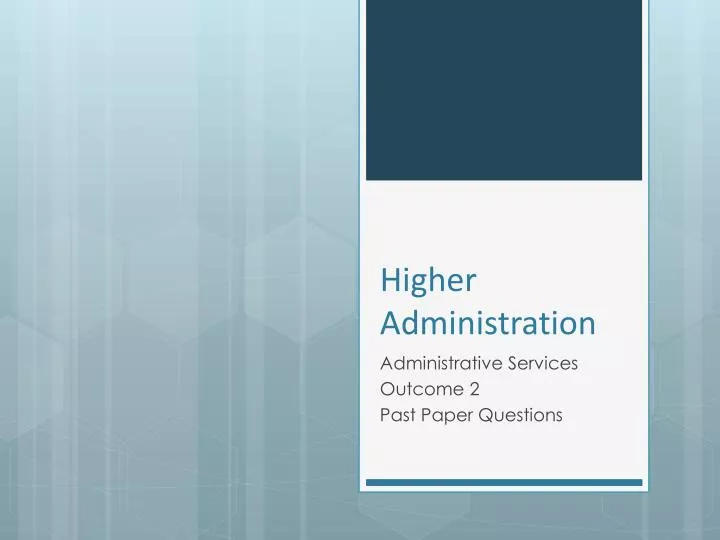 higher administration