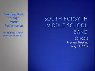 South Forsyth Middle School Band
