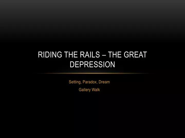 riding the rails the great depression