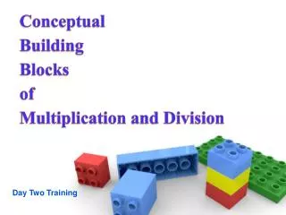 Conceptual Building Blocks of Multiplication and Division