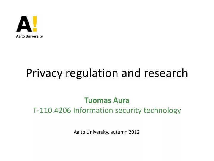privacy regulation and research