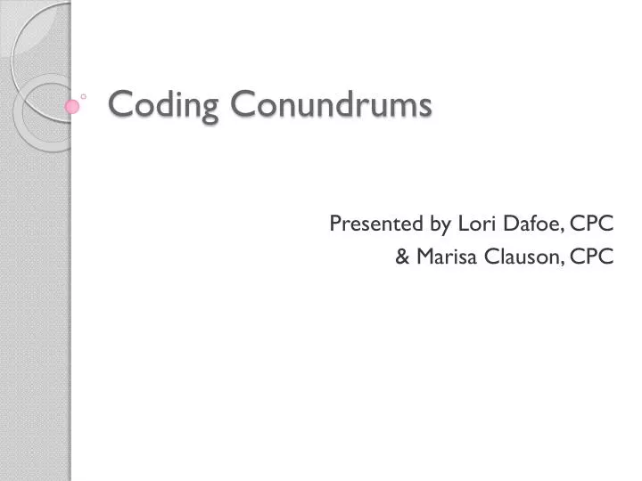 coding conundrums