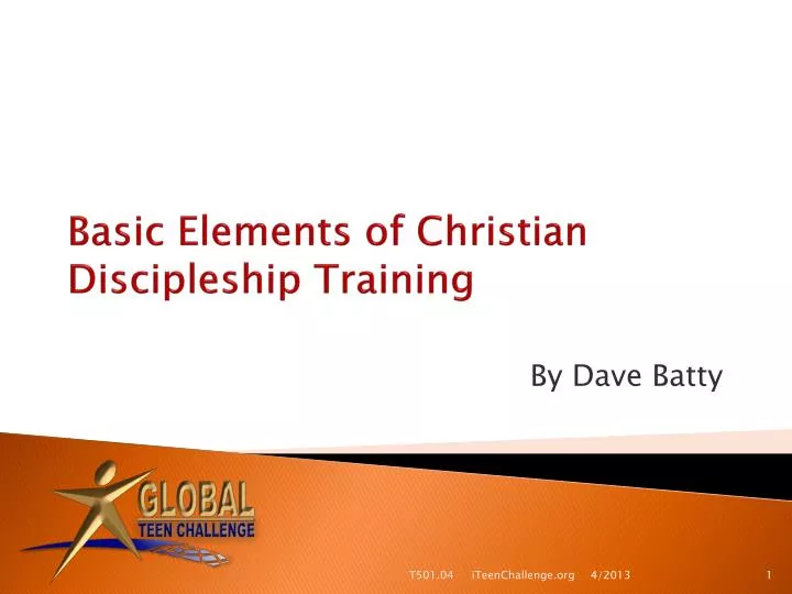basic elements of christian discipleship training