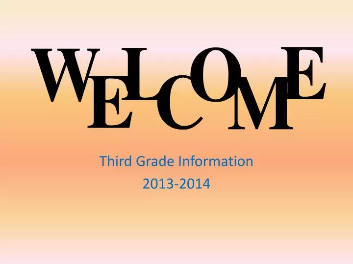third grade information 2013 2014