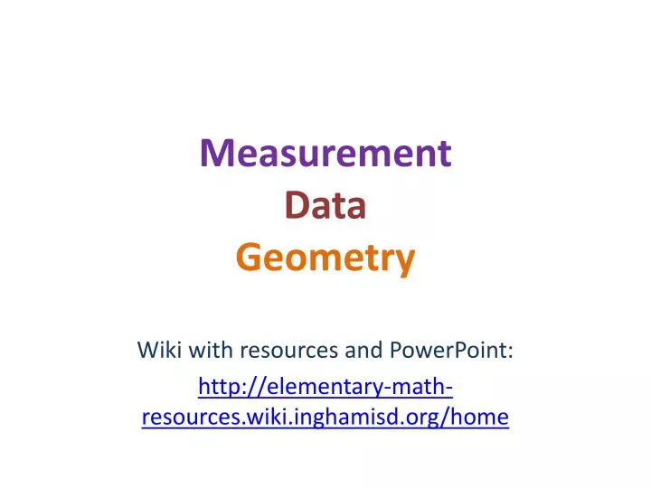 measurement data geometry