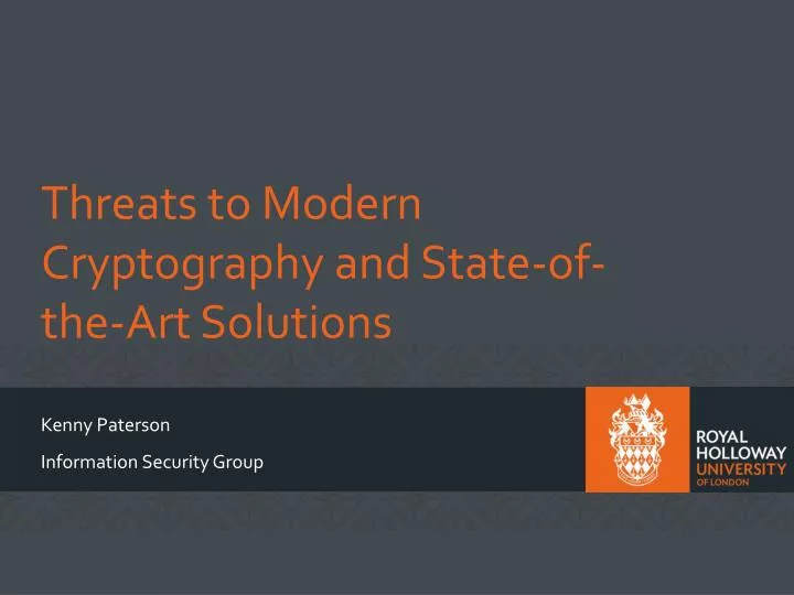 threats to modern cryptography and state of the art solutions