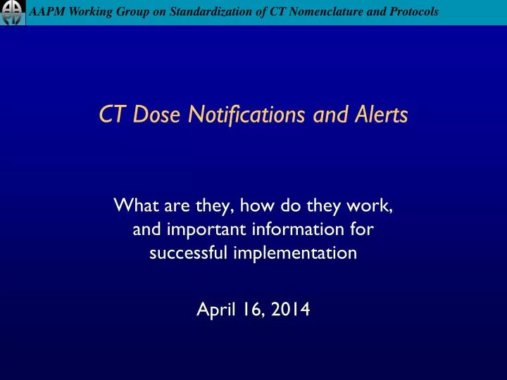 ct dose notifications and alerts