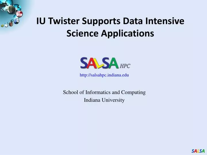 iu twister supports data intensive science applications